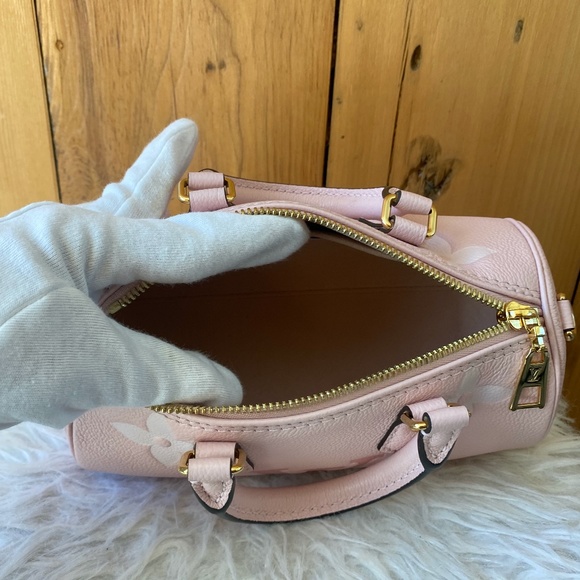 Louis Vuitton Papillon BB Monogram Empreinte Leather in Pastel Light Pink - Picture 8 of 15
